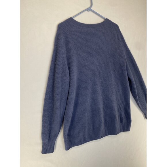 C.T. Plage Womens Long Sleeves V Neck Pullover Sweater Blue Wool Sz EUR 40 Large - Picture 8 of 9